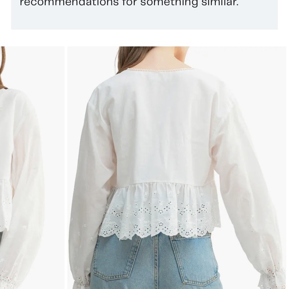 White Eyelet Blouse - Picture 2 of 5